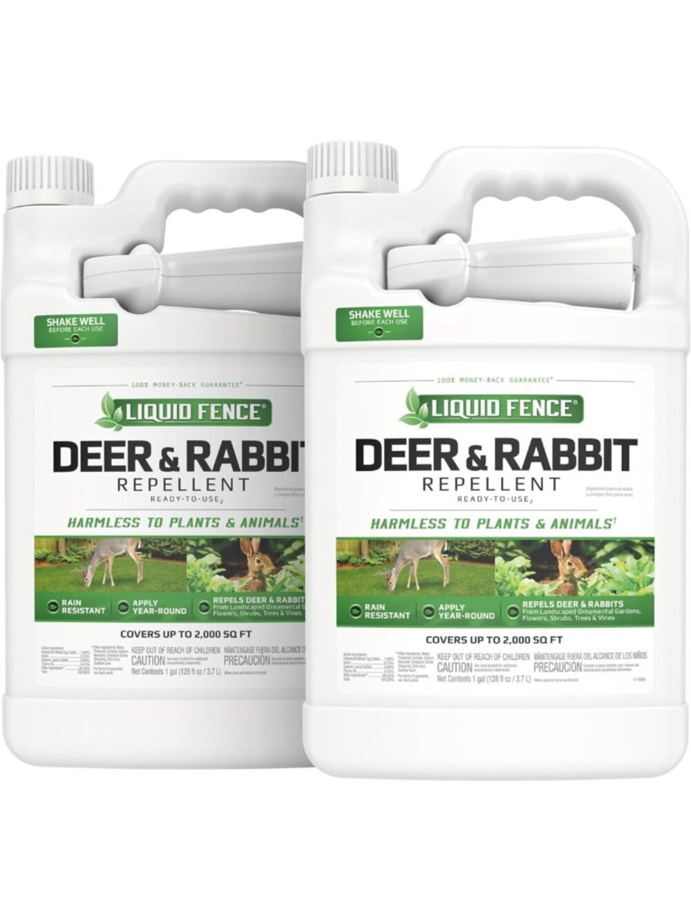 Effective Deer & Rabbit Repellent Spray, Ready-to-Use 1 Gallon, Year-Round